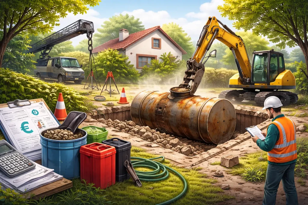 prix d’un enlèvement ou d’un nettoyage de cuve à fioul