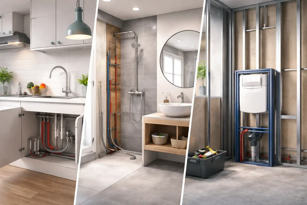 L’ordre change t il selon le type d’installation (cuisine, salle de bain, WC)