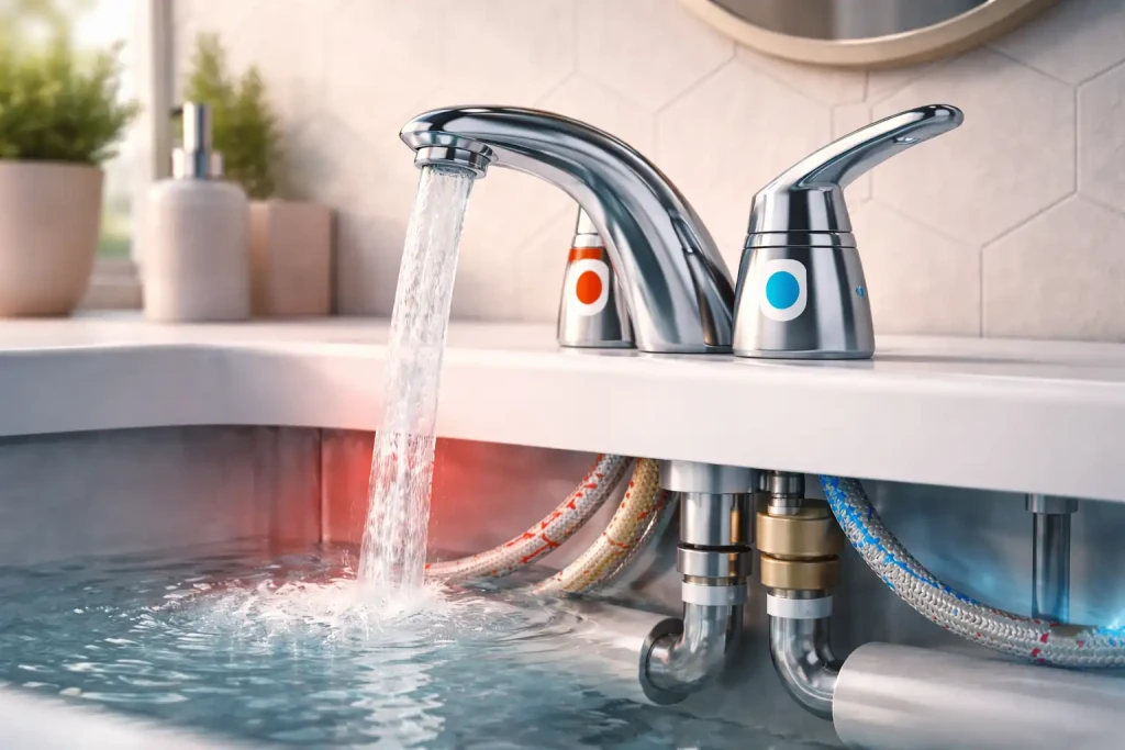 Pourquoi l’eau chaude se trouve t elle généralement à gauche